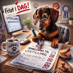 Utstilling med valpeshow for dachshund